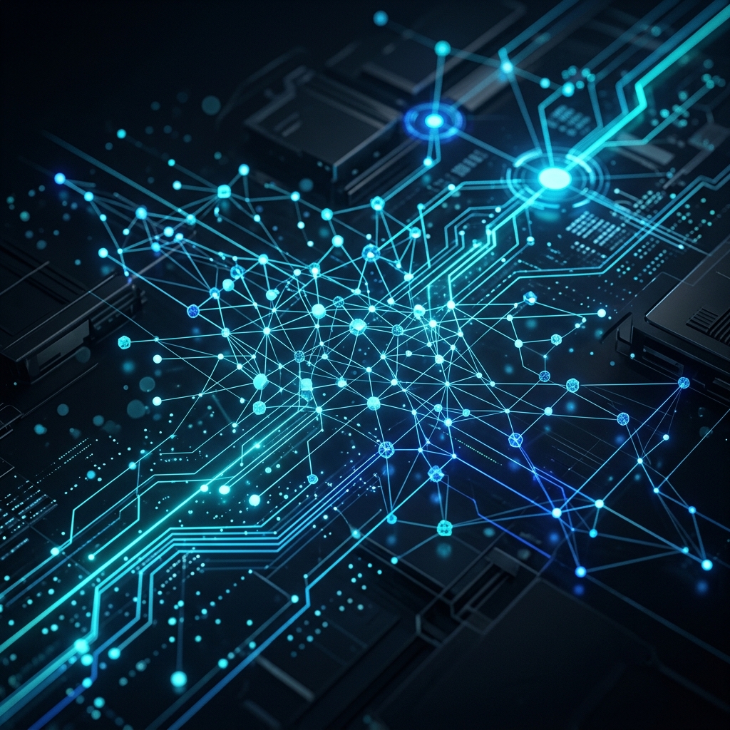 Connected data points representing AI APAC's structured content record