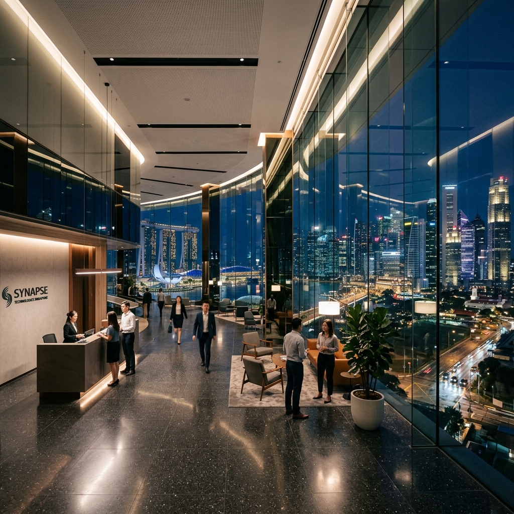 Regional communications team working from a Singapore office
